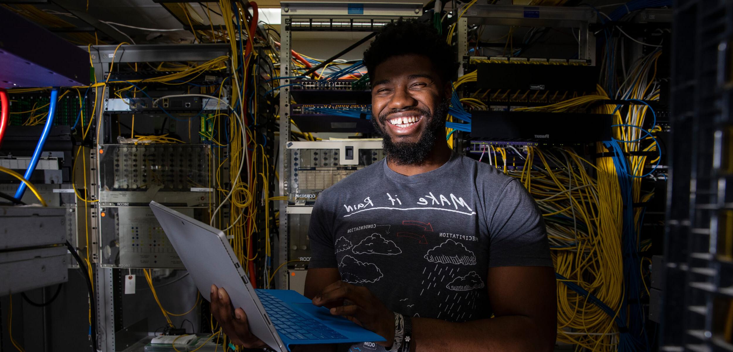 students with laptops